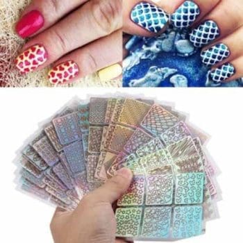 Nail Art Hollow Hollow Template Sticker- Reusable Stencil Mold